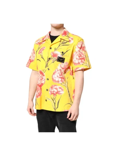 Koszula Dolce And Gabbana casual żółta