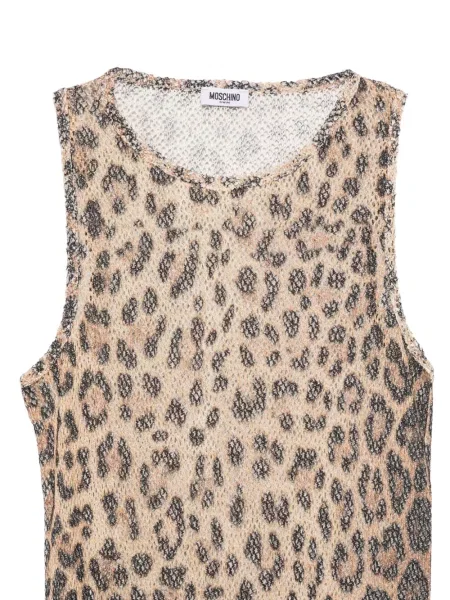 Rochie midi Moschino cu imagine cu model leopard