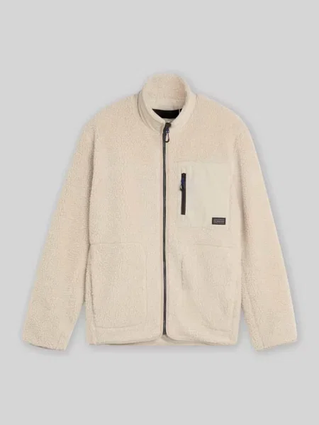 Kurtka teddy z brustaszą Tom Tailor Denim beżowa