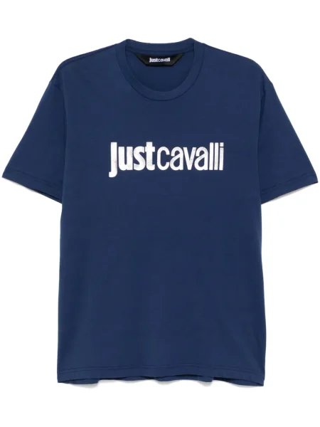 Tricou Just Cavalli cu imagine albastru