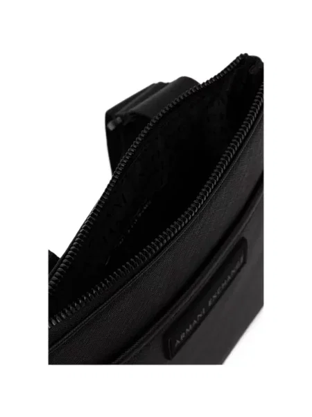 Crossbody taška Armani Exchange s autogramem černá