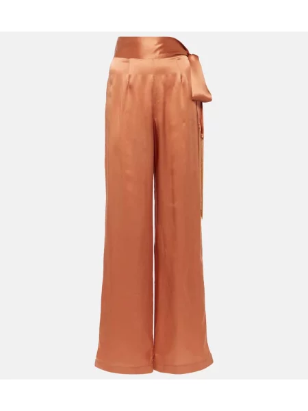 Pantaloni Taller Marmo din satin verde