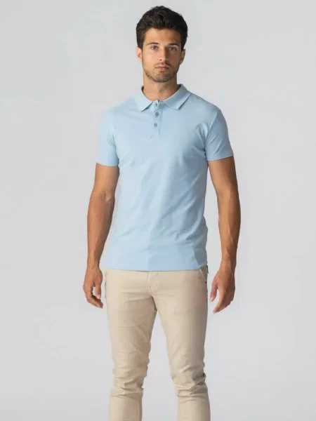 TEESHOPPEN Cămașă Muscle Polo albastru