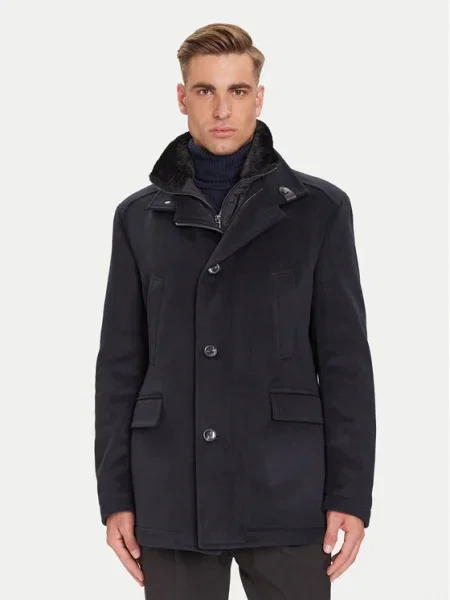 JOOP! Palton de lână 17 Bleumarin