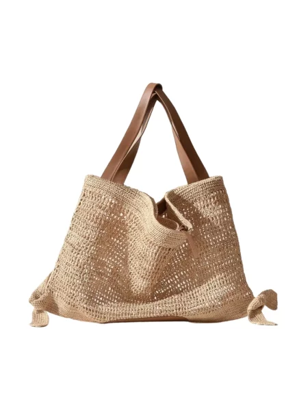 Torebka skórzana Hereu skórzana beżowa