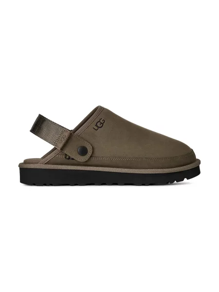 Semišové šľapky UGG M Goldencoast Clog II Nubuck hnedá