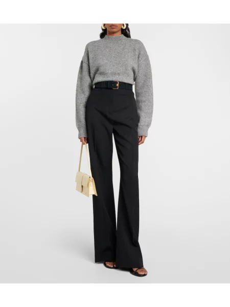 Pulover Jacquemus din lână alpaca gri