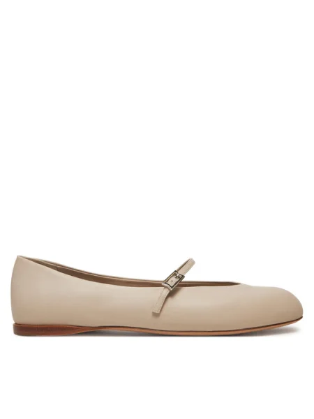 Balerini Max Mara din piele bej