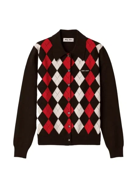Cardigan Miu Miu din cașmir maro