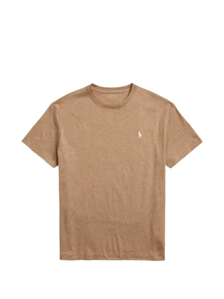 Tricou polo Polo Ralph Lauren cu glugă cu blană cu broderie roșu