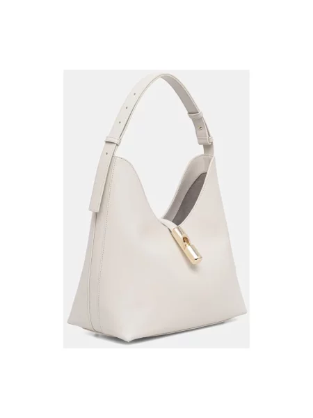 Furla torebka hobo skórzana biała