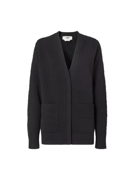 Kardigan Fendi wełniany czarny
