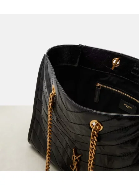 Geanta de piele Saint Laurent din piele negru