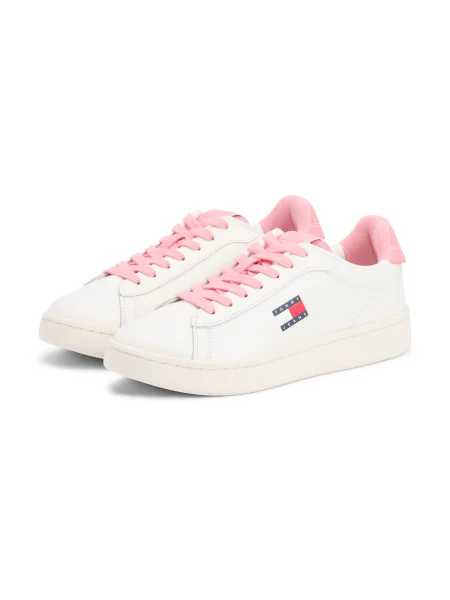 Sneakerși Tommy Jeans alb