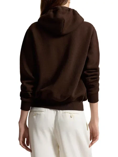 Scurt șapcă Polo Ralph Lauren cu broderie din jerseu maro