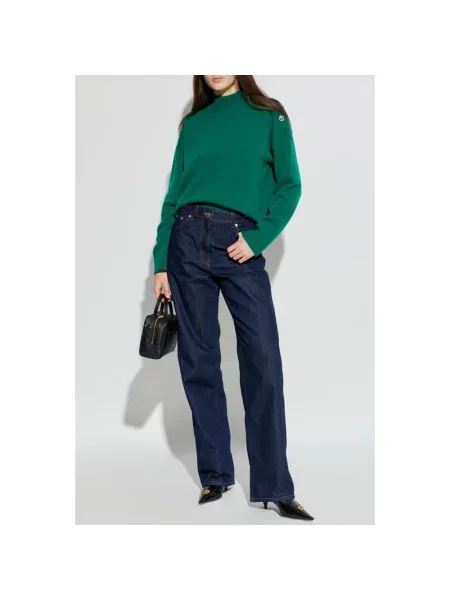 Sweter Versace z kaszmiru zielony