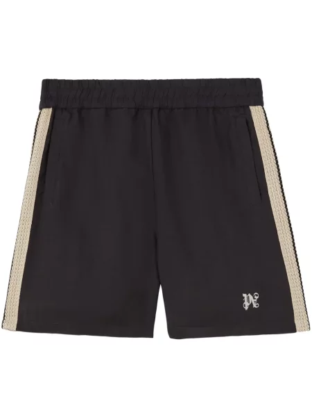 Pantaloni scurți Palm Angels cu broderie negru