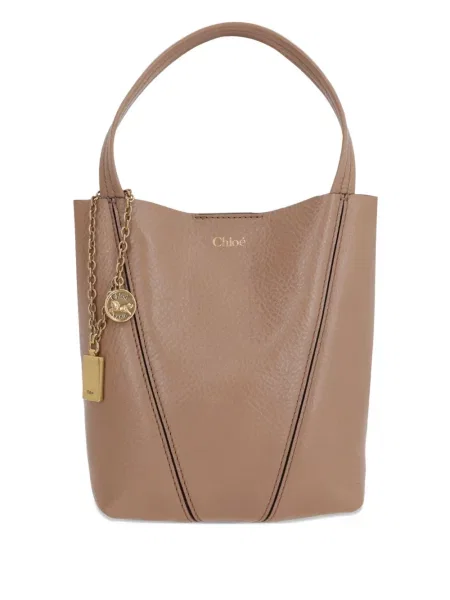 Geanta de piele Chloé din piele maro