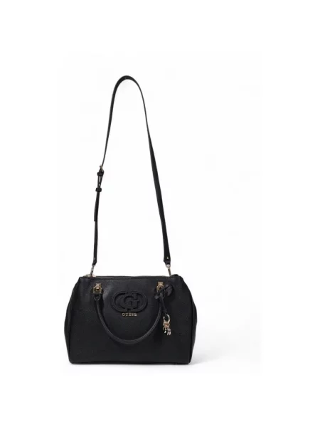 Kabelka satchel Guess černá