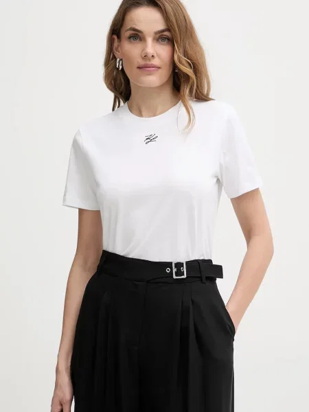 Kratka majica Karl Lagerfeld KL ESSENTIAL bela