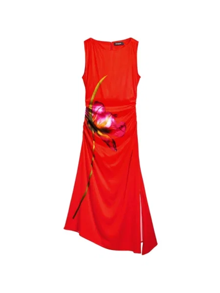 Desigual Haljina VEST_REIMS Long Fit crvena