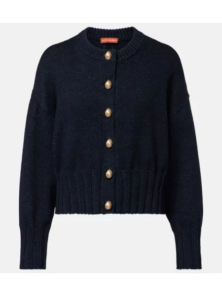 Cardigan Altuzarra de mătase albastru