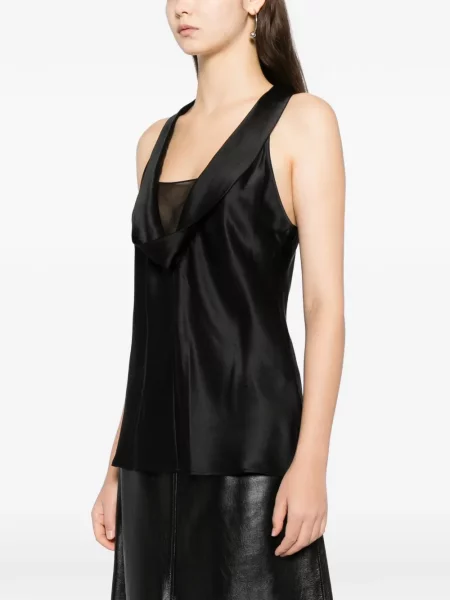 Top Helmut Lang de mătase negru