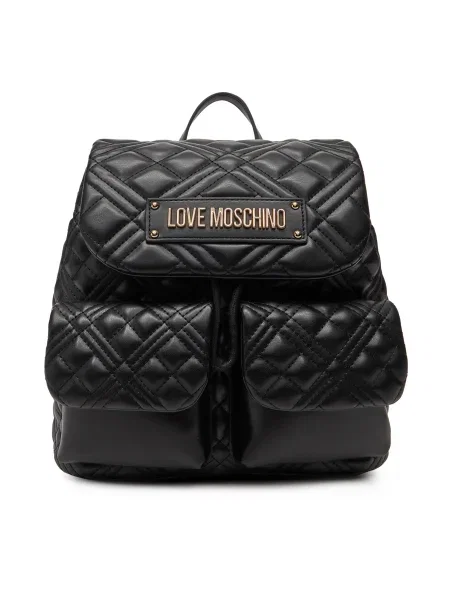Раница Love Moschino дамска малък с изчистен дизайн черно