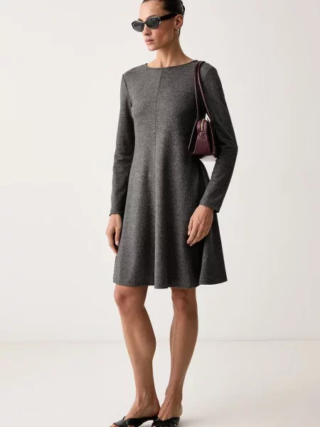 Weekend Max Mara rochie cu vâscoză WKDESULE gri