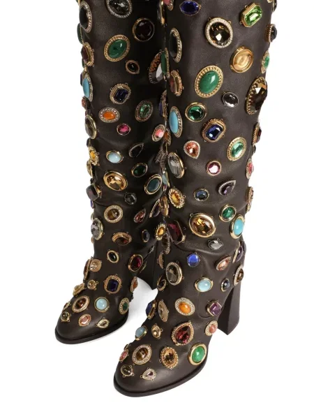 Μποτάκια Dolce & Gabbana πέτρες καφέ