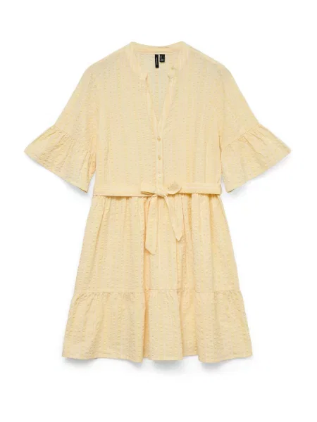 Vero Moda Petite Rochie VMELENA galben alb