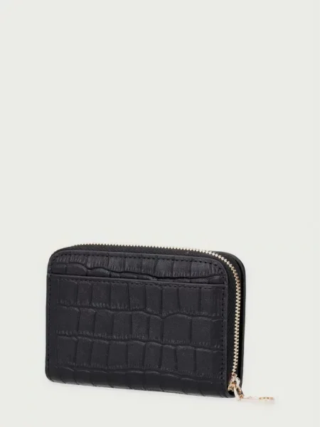 Portofel Calvin Klein Ck Croc Medium Flap Zip Around negru