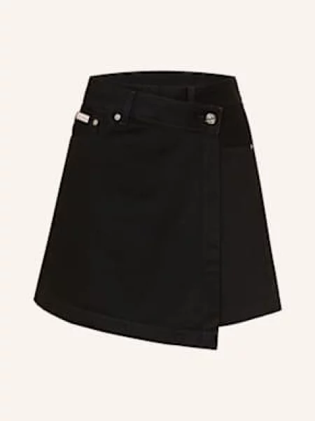 Calvin Klein Jeans Spódnica Jeansowa schwarz czarna