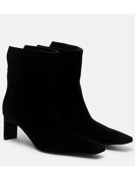 Cizme scurte Khaite din piele de căprioară negru