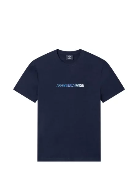 Tricou Armani Exchange cu autograf albastru