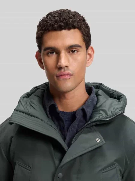 Parka o kroju regular fit z kapturem model Boss Orange oliwkowa