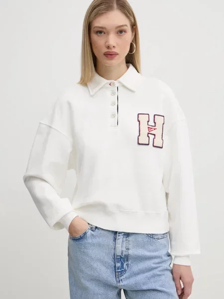 Суитчър Tommy Jeans с апликация бежово
