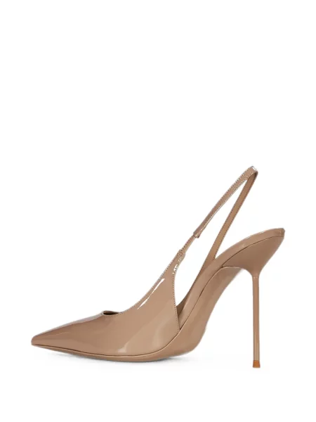 Pantofi cu toc Paris Texas din piele slingback