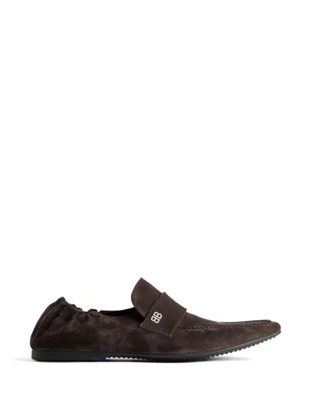 Pantofi loafer Balenciaga cu autograf maro