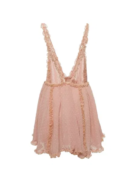 Rochie mini 424 cu buline roz