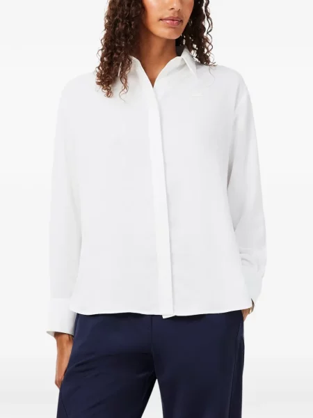 Cămașă Lacoste cu imagine alb