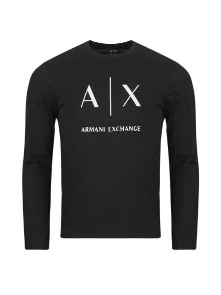 Majica Armani Exchange s kratkimi rokavi črna