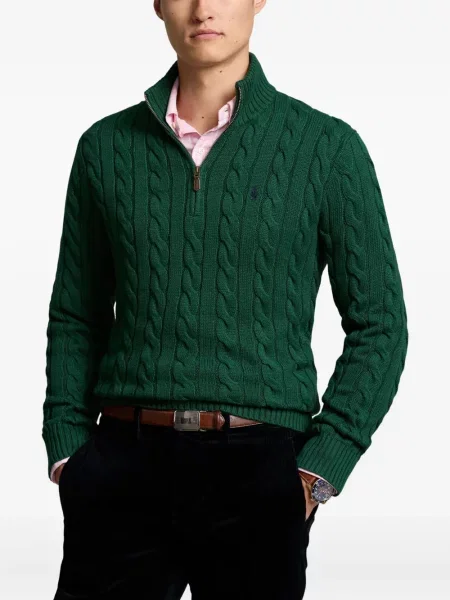 Iš natūralios odos trumpas dryžuotos polo marškinėliai Polo Ralph Lauren pilka