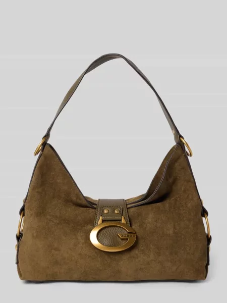Torebka na ramię z detalem z logo Model CAMDEN' Guess oliwkowa