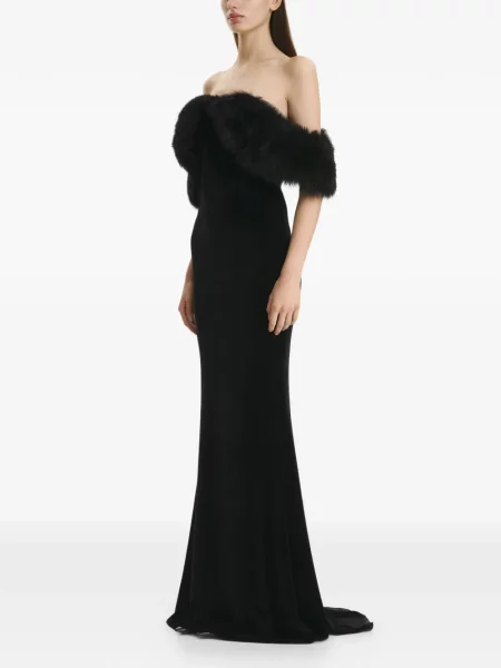 Aksamitna sukienka Vestiaire D'un Oiseau Libre czarna