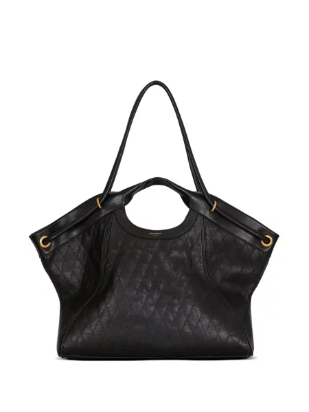 Geantă shopper Balmain din piele negru