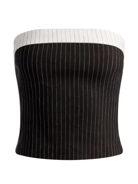 Top Alice + Olivia fără bretele negru