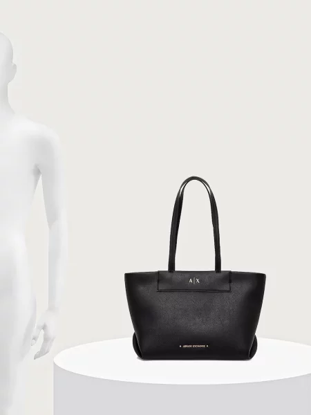 Кожаная сумка шоппер Armani Exchange