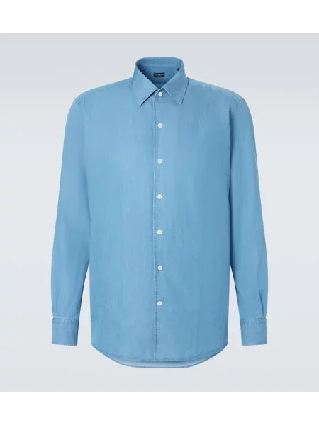 Cămașă din denim Zegna albastru