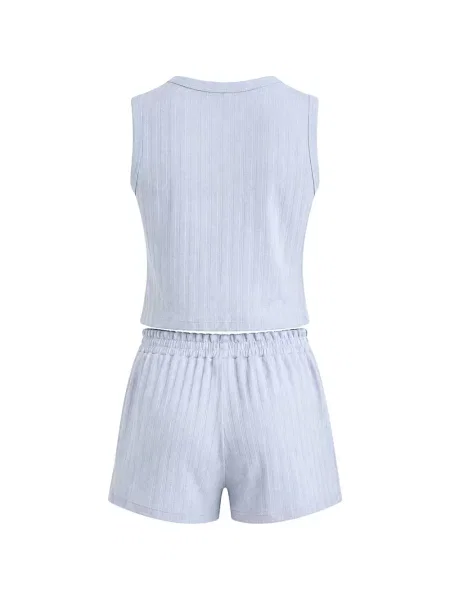 Decupat pijamale Polo Ralph Lauren cu imagine tricotate galben
